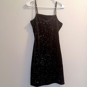 Velvet liquid latex splattered bodycon goth dress